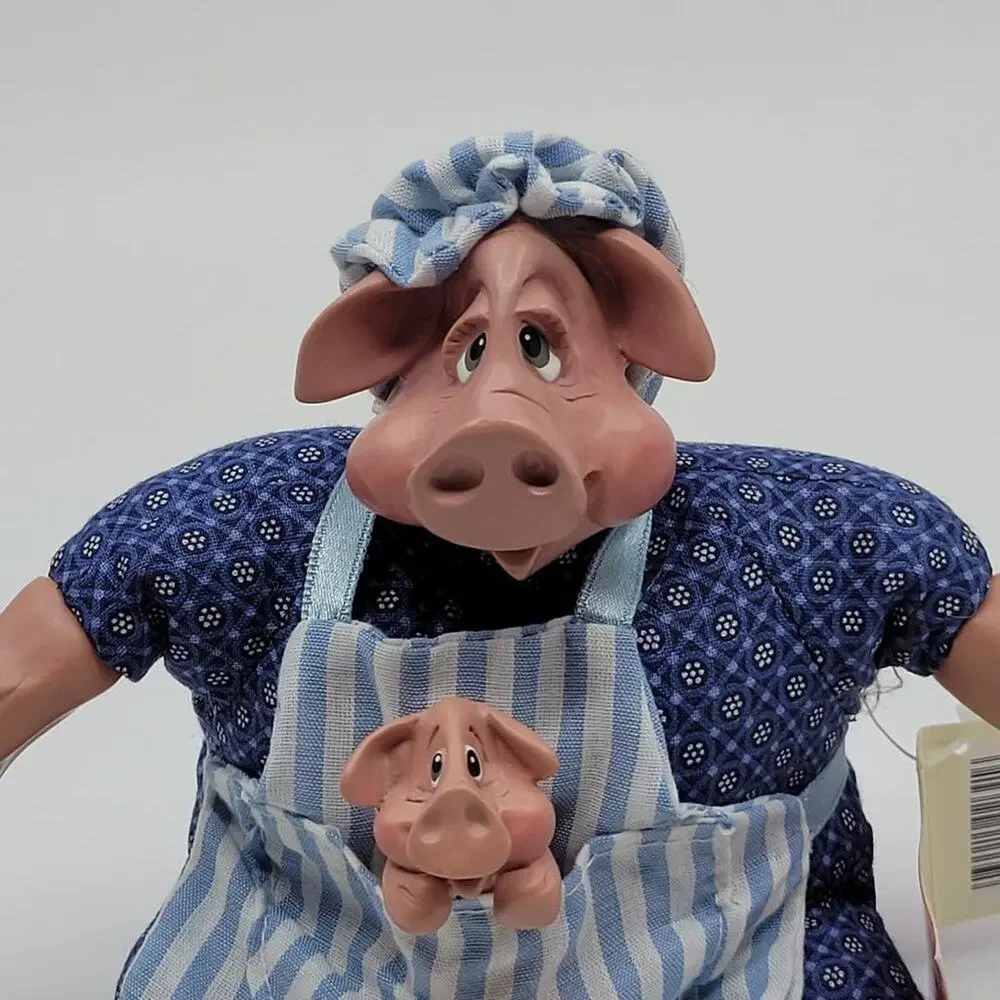 Russ Berrie K Kelly #2641 Country Pigletta mother pig w baby